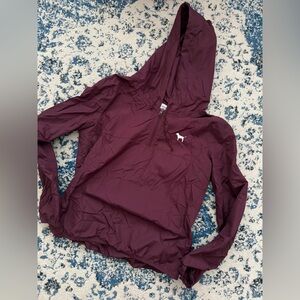 Victoria’s Secret PINK maroon windbreaker waterproof rain jacket